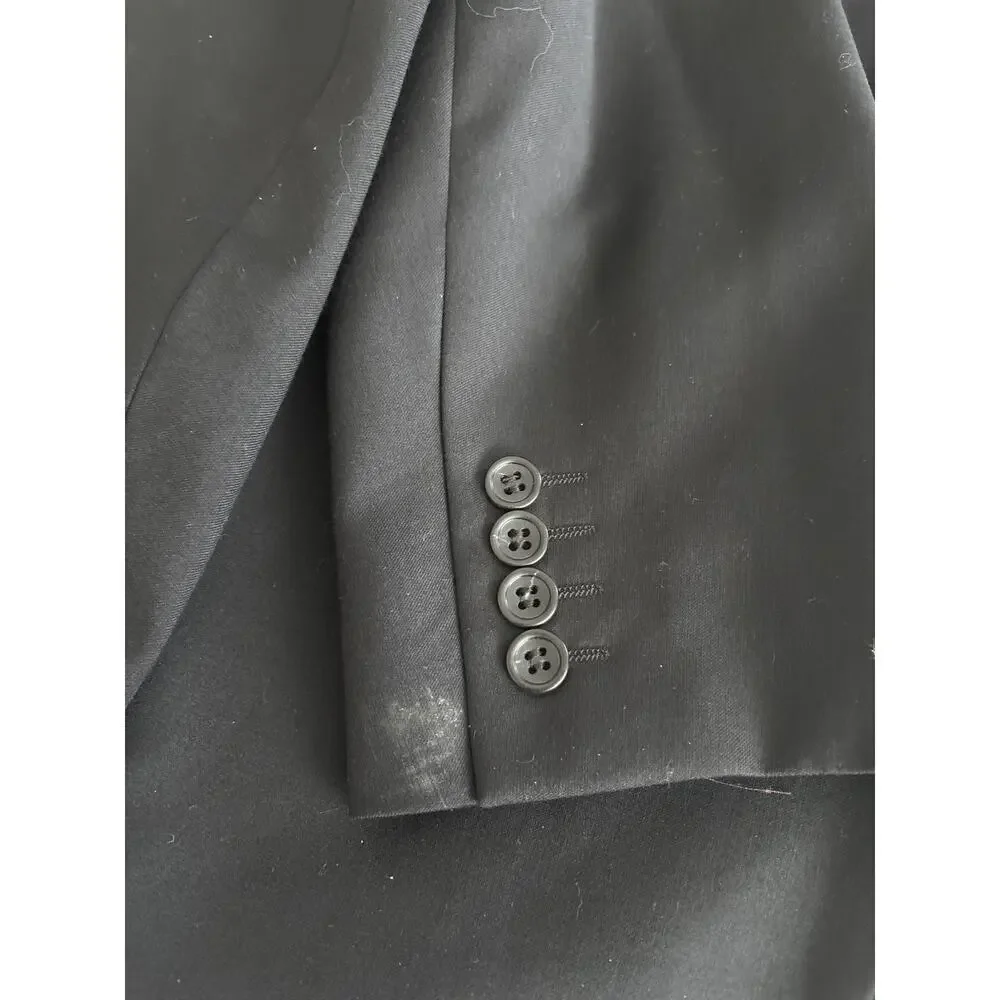 United Colors of Benetton Tailored Blazer Black Minimalist Jacket L